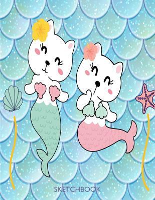 Read online Sketchbook: Cute Mermaids on Blue Cover (8.5 X 11) Inches 110 Pages, Blank Unlined Paper for Sketching, Drawing, Whiting, Journaling & Doodling - NOT A BOOK file in PDF