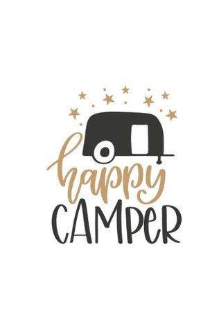 Download Happy Camper: 150 Lined Journal Pages / Diary / Notebook Featuring Vintage Camper Illustration on the Cover -  file in PDF