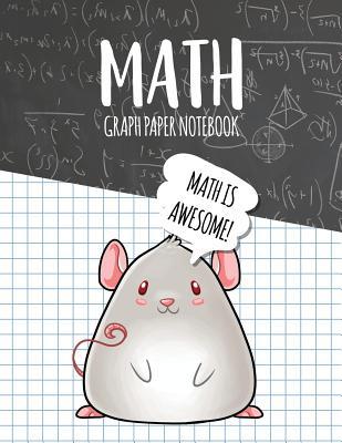 Download Math Graph Paper Notebook: Blank Graph Note Book Pages - White Rat Black Chalkboard -  | PDF