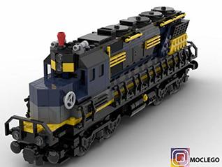 Download Train engine (Normal end size) (Instruction Only): MOC LEGO - Bryan Paquette file in PDF
