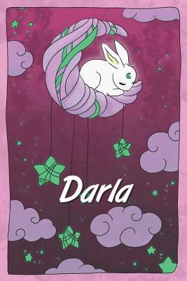 Read online Darla: personalized notebook sleeping bunny on the moon with stars softcover 120 pages blank useful as notebook, dream diary, scrapbook, journal or gift idea - Jenny Illus | PDF